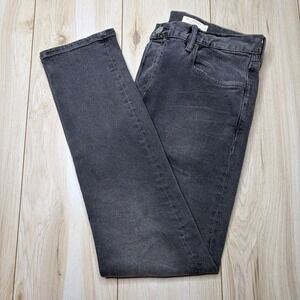 AllSaints Rex Washed Black Denim Pants Adult Mens 34x32 Button Fly Jeans